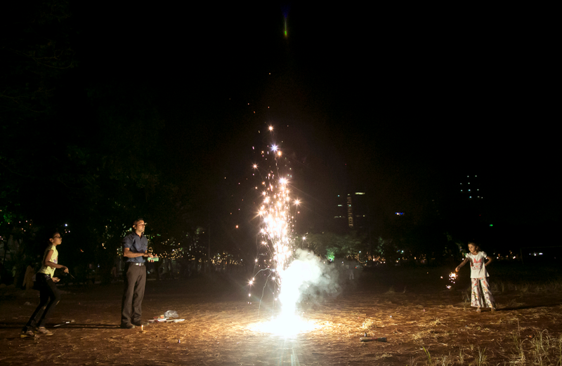 People in Mumbai, India, celebrate Diwali back in 2016.
